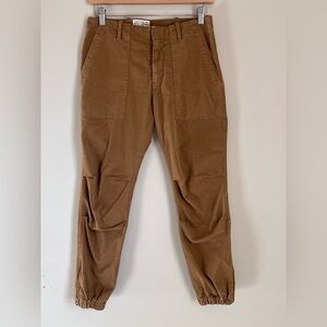 Nili Lotan Cargo Cropped Jogger Military Pants Women Sz 2 111/88 80NL Tan